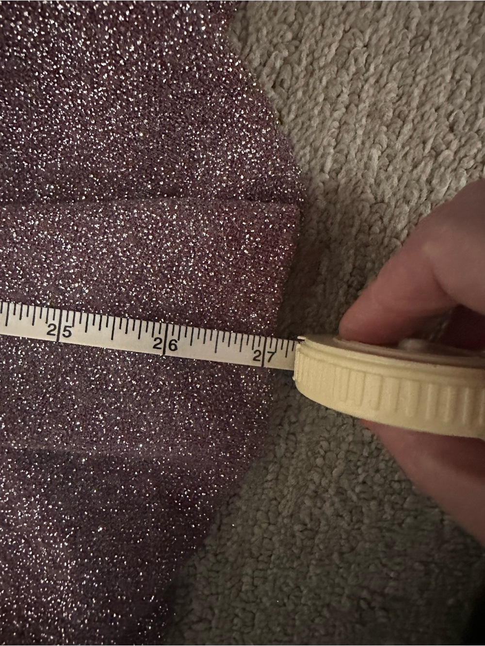Windsor Mauve Sparkle Mini Dress with V-Neck - Picture 4 of 5